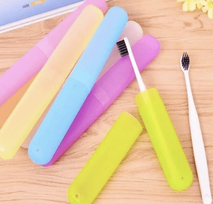 போர்ட்டபிள் டிராவல் ஹைக்கிங் கேம்பிங் டூத்பிரஷ் ப்ரொடெக்ட் ஹோல்டர் கேஸ் பாக்ஸ் டியூப் கவர் நெக் 