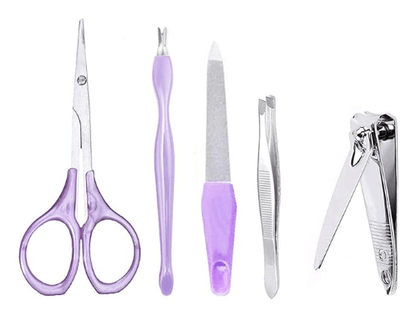 Stainless Steel Manicure Pedicure Kit For Girls And Women For Salon And Home Use Multicolor
