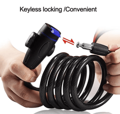 Bicycle Lock Anti-Theft MTB Road Bike Steel Wire Chain Lock Folding Bike Motorcycle Helmet Electric Bike Scooter Safety Padlock Padlocks multi colour-2