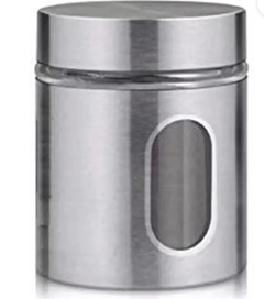 Glass, Steel Grocery Container Glass Grocery Container-1