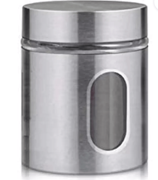 Glass, Steel Grocery Container Glass Grocery Container