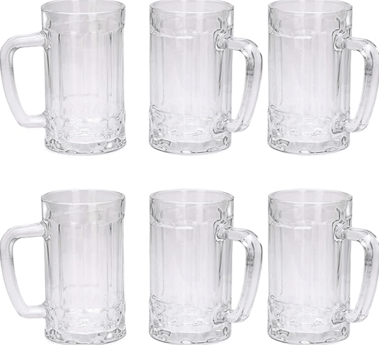 Party Perfect Glasses/Mug Making Every Moment Unforgettable, Glass, Clear, 400 Ml, Pack of 6, 13.5 X 12 X 8 CM