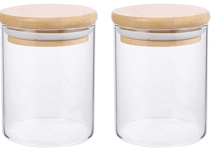 1pc glass storage jar glass jars Transparent Glass Jar Food Sealing Jar Kitchen Storage Jar Glass Sealing Jar Food Container Multipurpose Glass Jar Wood food jar tea