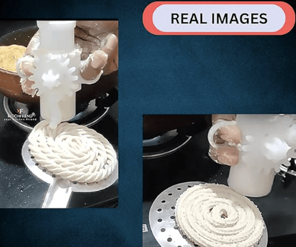 Murukulu Maker Press with 15 Different Types of Jalies Murukku Maker Namkeen Maker/Chakli/Noodles/Idiyapam/Cake Icing and Sev Pack of 1