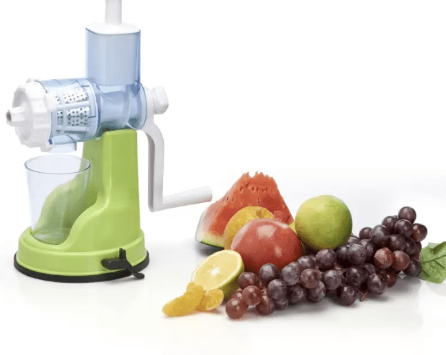 ANJALI Plastic Multi Purpose Juicer Hand Juicer  (White, Green)-4