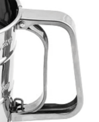 Semi-Automatic Baking Cooking Tool Shiny Stainless Steel Cup Flour Duster Sifter Filter Strainer