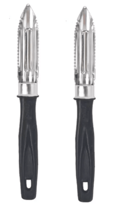 ANJALI Set of 2 Peeler. For Peeling Efficiently, Whether Fruits or vegetable Straight Peeler Set  (Black Pack of 2)-1