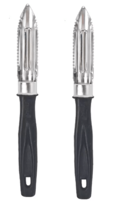 ANJALI Set of 2 Peeler. For Peeling Efficiently, Whether Fruits or vegetable Straight Peeler Set  (Black Pack of 2)