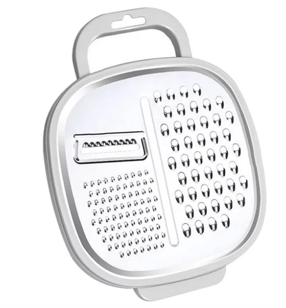 Chefline Multi Slicer31 - Sc09 Cheese Grater Citrus Lemon Zester with Food Storage Container & Lid - Perfect For Hard Parmesan Or Soft Cheddar Cheeses, Ginger, Vegetables, Butter, Chocolate & Nutmeg,F54820