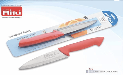 Ritu J-274 Stainless Master Steel Cook Knife (270MM), Silver, Standard