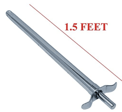 Stainless Steel Commercial Grade Long Jumbo Spark Bhatti Gas Lighter, 1.5 Feet, Million time Sparks Silver-1