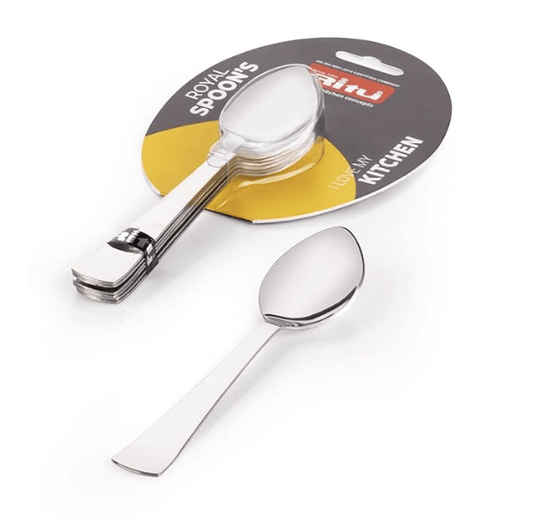 Ritu Royal Stainless Steel Baby Spoon Set of 6,Silver