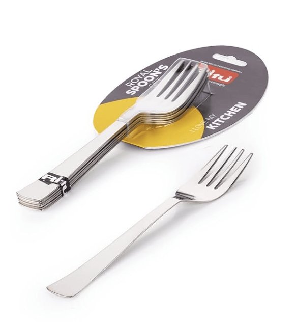 Ritu Royal Stainless Steel Fruit Fork Set of 6,Silver