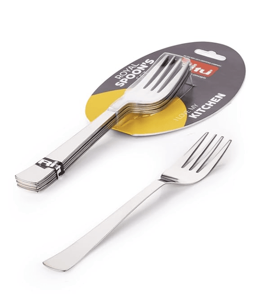 Ritu Royal Stainless Steel Fruit Fork Set of 6,Silver