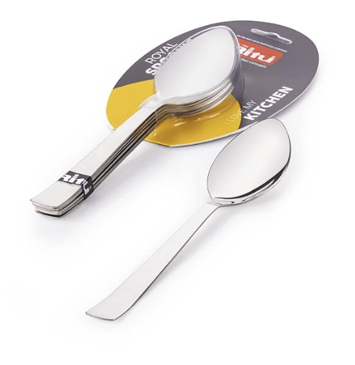 Ritu Royal Stainless Steel Desert Spoon Set of 6,Silver-1