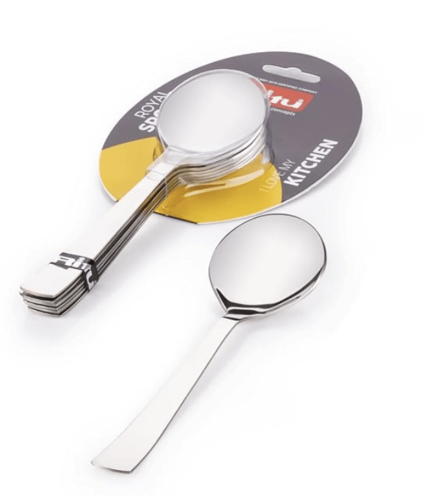 Ritu Royal Stainless Steel Tea Spoon Set of 6,Silver