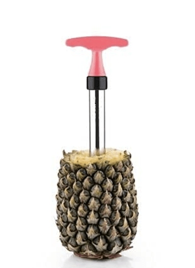 Stainless Steel Pineapple Cutter and Fruit Peeler Slicer with Drill Straw Hole Open | Pineapple Core Remover Tool for Home & Kitchen (Multicolor)