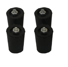 LPG Gas Stove Legs with Inner Stainless Steel Nut - Bolt (Black) - Set of 4 Pieces-1
