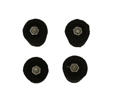 LPG Gas Stove Legs with Inner Stainless Steel Nut - Bolt (Black) - Set of 4 Pieces