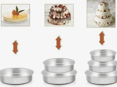 Round Cake Mould Baking Aluminium Tray-2