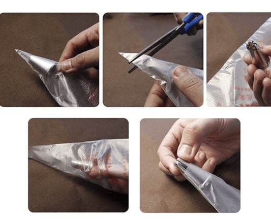 பாரம்பரிய பேஸ்ட்ரி, கேக் ஐசிங் பைப்பிங் அலங்கரிக்கும் பைகள் (26 x 17 செ.மீ., தெளிவானது) - 100 பேக்