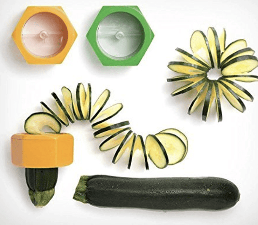 Vegetables with Spiral Elongated Shape Continues with Cucumber Slicer