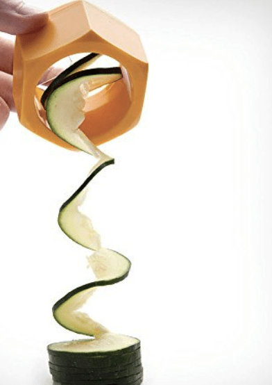 Vegetables with Spiral Elongated Shape Continues with Cucumber Slicer
