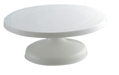 Fenteer Cake Plate Turntable Rotating Anti-Skid Cake Stand,Cake Decorating Rotating Table DIY Baking Kitchen Tool