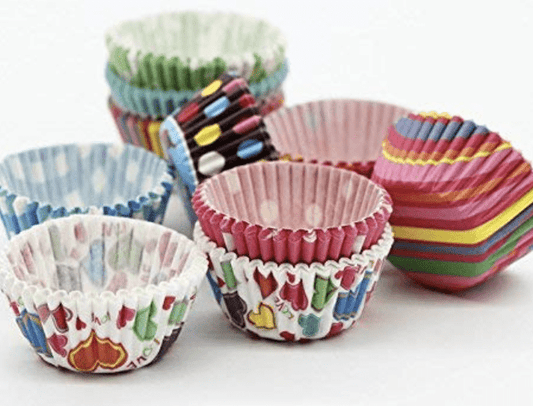 Paper Muffin Cupcake Cases Liners - 100 pieces, Multicolour