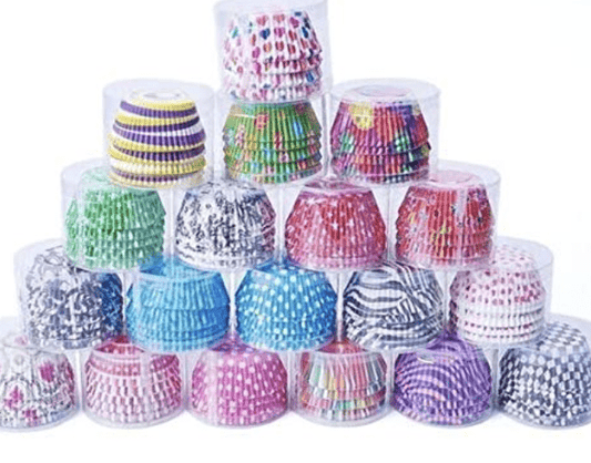 Paper Muffin Cupcake Cases Liners - 100 pieces, Multicolour