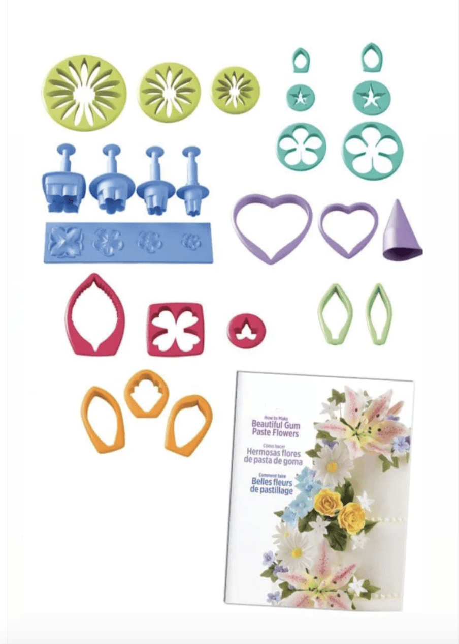 பேக்வேர்இண்ட் கம்பேஸ்ட் மலர் இலை வீனர் கட்டர் கேக் அலங்காரப் பெட்டி, 26 பிசிக்கள்