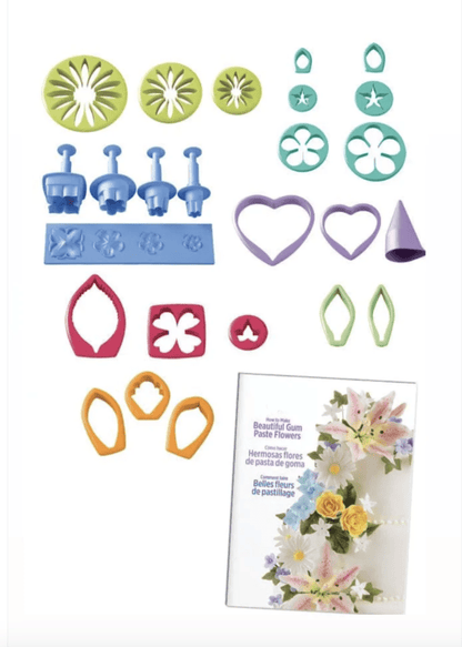 பேக்வேர்இண்ட் கம்பேஸ்ட் மலர் இலை வீனர் கட்டர் கேக் அலங்காரப் பெட்டி, 26 பிசிக்கள்