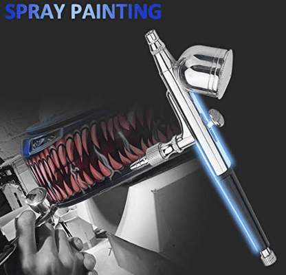 Multi-purpose Professional 0.3mm Airbrush Air Compressor Kit Max 30PSI Air Pump Set for Model Making DIY Art Painting