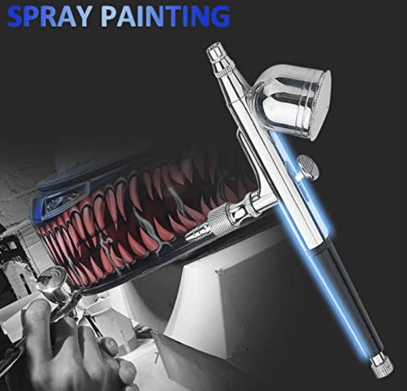 Multi-purpose Professional 0.3mm Airbrush Air Compressor Kit Max 30PSI Air Pump Set for Model Making DIY Art Painting-2