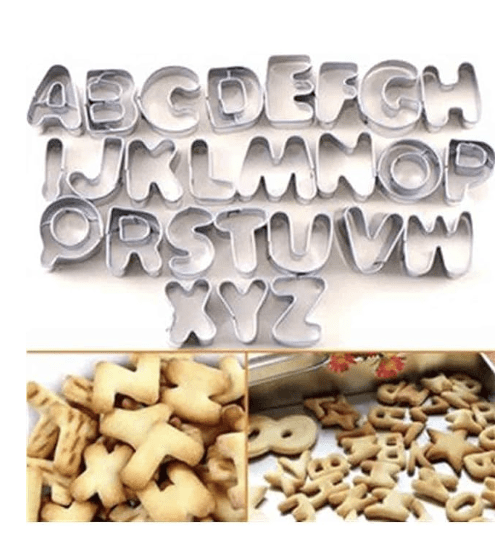Cake Decor 36pcs/Set Stainless Steel Alphabet Letters & Numbers Baking Molds Fondant Cake Decorating Cutters Cookie Biscuit Mould Set