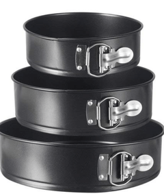 Aluminium Round Shape Cake Mould for Microwave Oven Baking Set Of 3-2