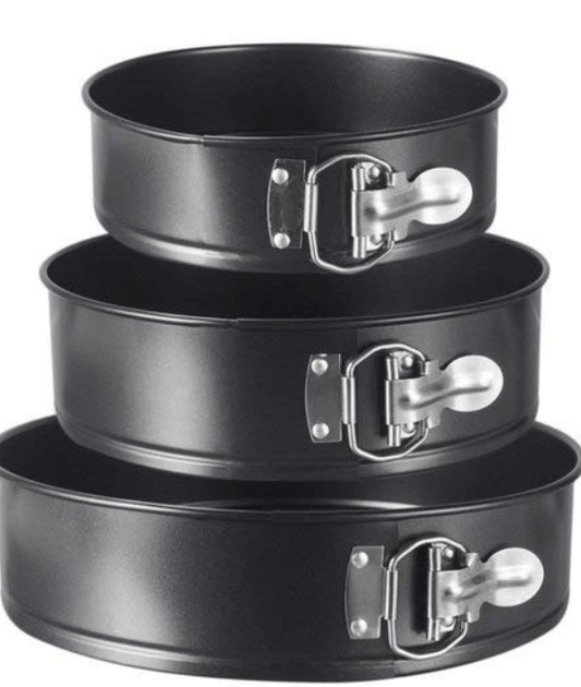 Aluminium Round Shape Cake Mould for Microwave Oven Baking Set Of 3