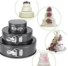 Aluminium Round Shape Cake Mould for Microwave Oven Baking Set Of 3-4