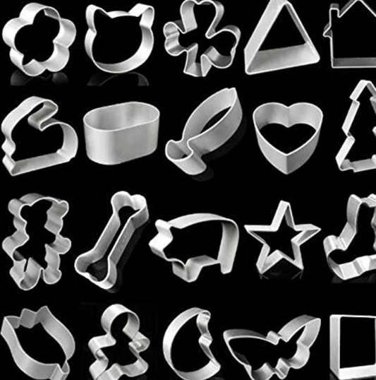 cookies cutter baking essentials & tools combo pack 1Pc Cake Decorating Tools Aluminum Alloy Chocolate Cut Sugar Baking Tool Cake Mold DIY