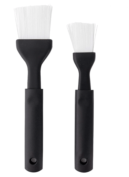 RamPro Plastic Basting Brush Black Food Grade Pastry Brush Set Heat Resistant Sauce Kitchen Brush for Baking and Cooking Pack of 2