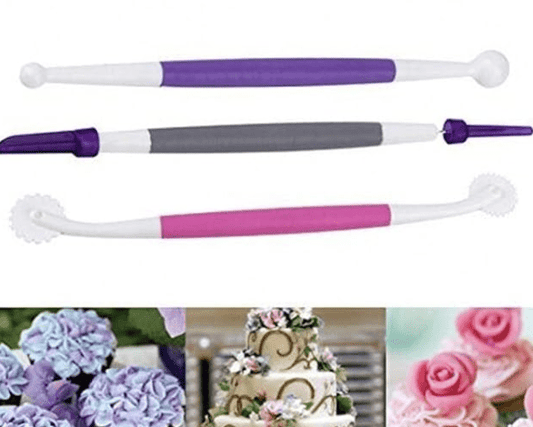 3pcs Fondant Graver for Cupcake Decorate Cake Modeling Pastry DIY Kit