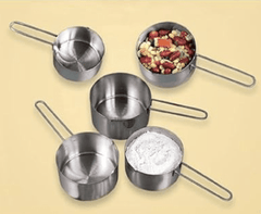 எஸ்எஸ் அளவிடும் கோப்பை காம்போ பேக் நான்கு பான் செட்-3