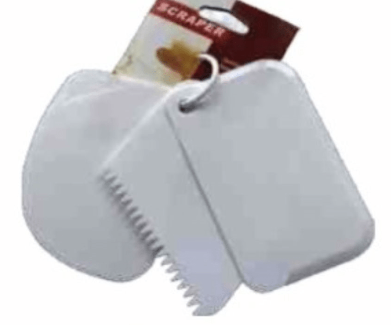 plastic scrapper 3 pcs set cake making tool-2