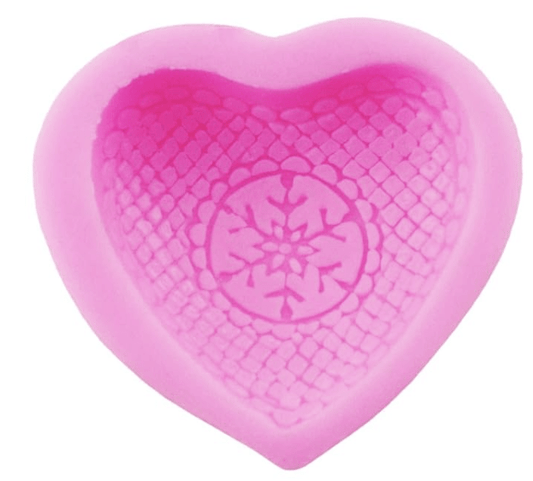 JoyGlobal Silicone Valentine Heart with Snowflake Cake Decorating Fondant All Purpose Mould