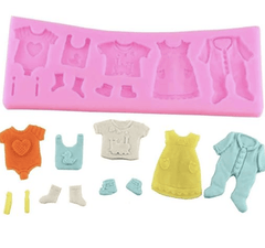 JoyGlobal Silicone Baby Clothes Handmade Fondant Cake Decorating Tools DIY Mould-2