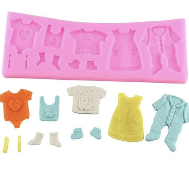 JoyGlobal Silicone Baby Clothes Handmade Fondant Cake Decorating Tools DIY Mould-2