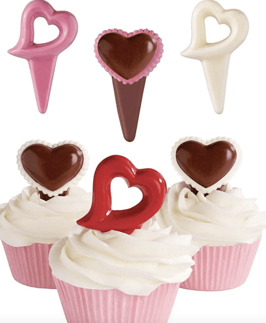 cup cake topper heart baking tools
