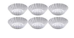 cup cake 6 piece set Tart Mold Aluminum Alloy Cake Mold Square Non Stick Cupcake Muffin Baking Cup Jelly Cake Molds Baking Tool Silver-5