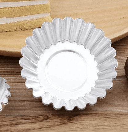 cup cake 6 piece set Tart Mold Aluminum Alloy Cake Mold Square Non Stick Cupcake Muffin Baking Cup Jelly Cake Molds Baking Tool Silver