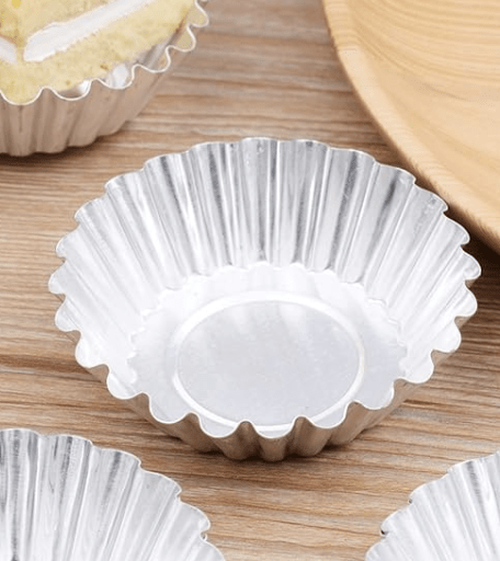 cup cake 6 piece set Tart Mold Aluminum Alloy Cake Mold Square Non Stick Cupcake Muffin Baking Cup Jelly Cake Molds Baking Tool Silver